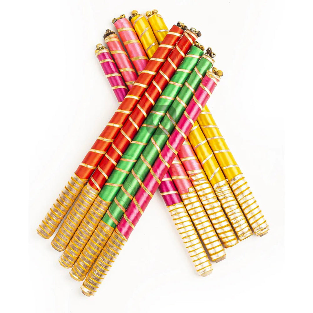 Satin Fancy Dandiya Sticks for wedding,Dholki - Ardor UAE