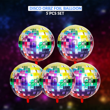 Disco Orbz Foil Balloon Set (5 Pcs) – Party Balloons UAE