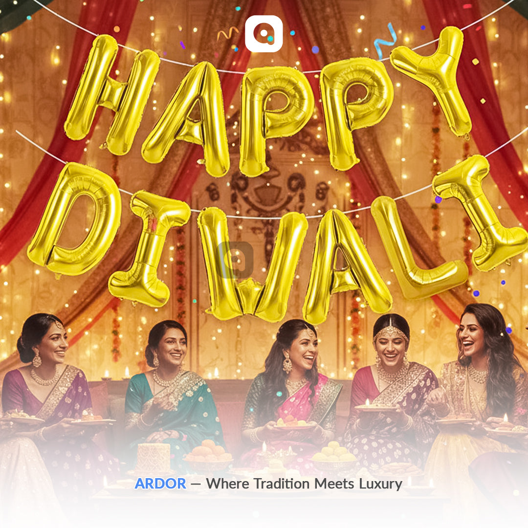 Happy Diwali Foil Balloon Set – Festive Party Decoration Balloons | Ardor UAE