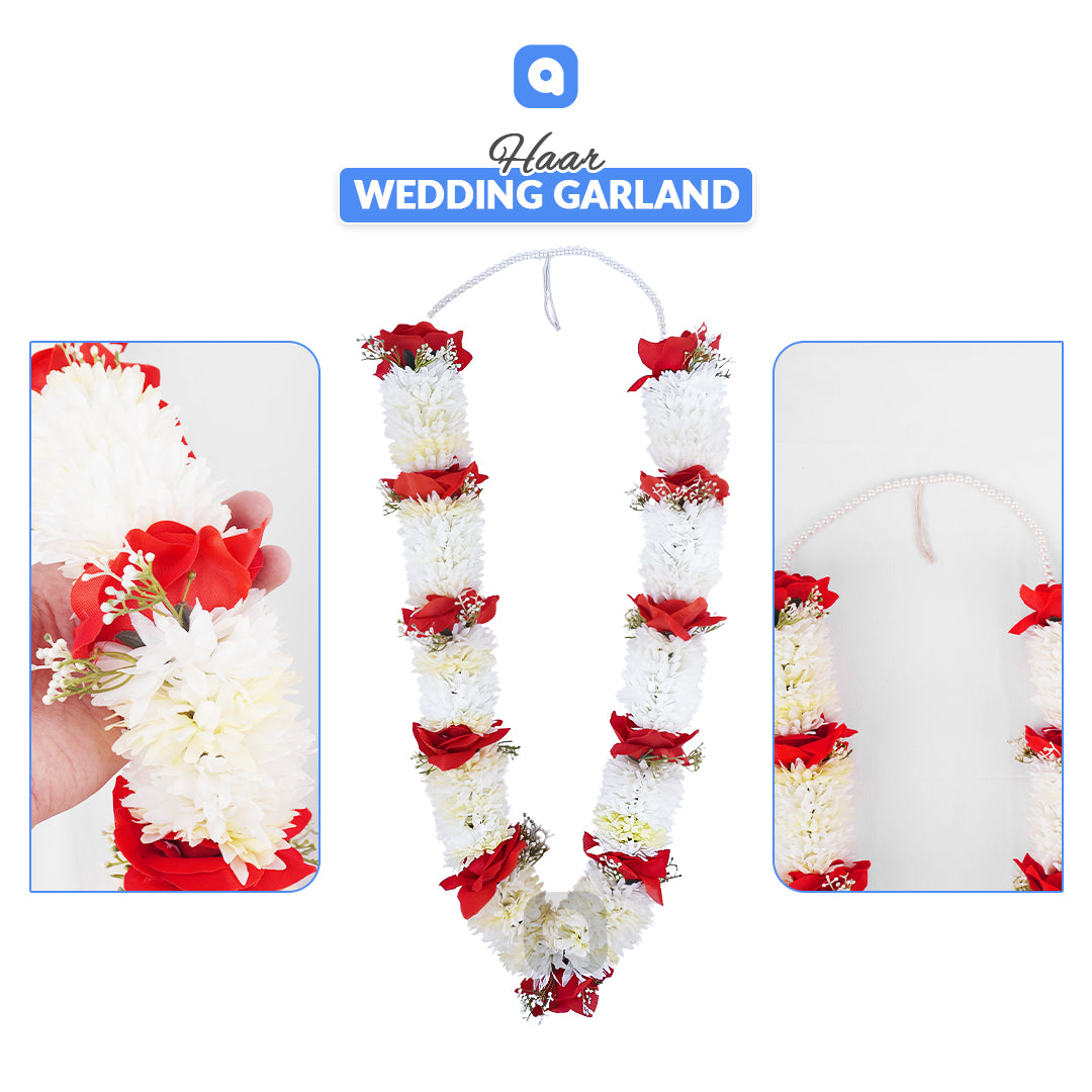 Traditional Wedding Haar Varmala For Nikkah Maiyun Mehndi, Shadi, Vivah Couple Garland Set Bride & Groom South Asian Culture Celebration