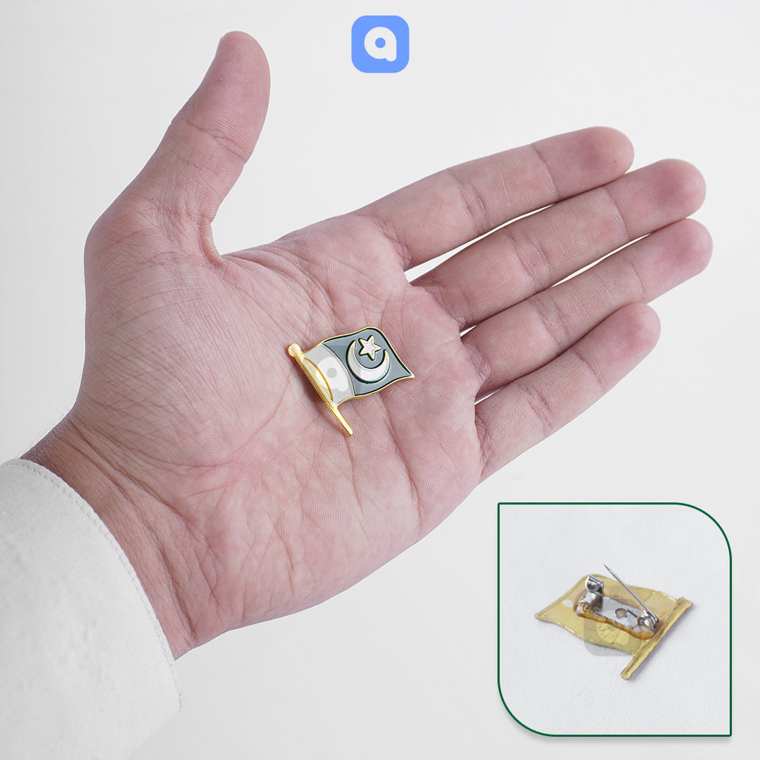 Pack of 100 - Pakistan Flag Badges for 14 August Celebrations - Ardor UAE