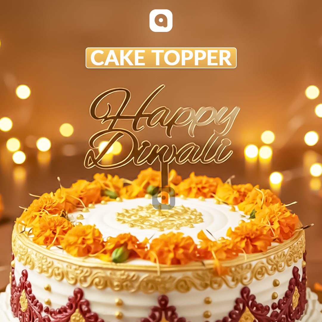 Happy Diwali Cake Topper – Festive Party Decoration | Ardor UAE