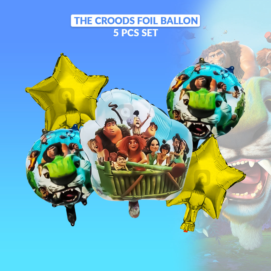 The Croods 5 Pcs Foil Balloon Set | Themed Party Balloons by Ardor.ae