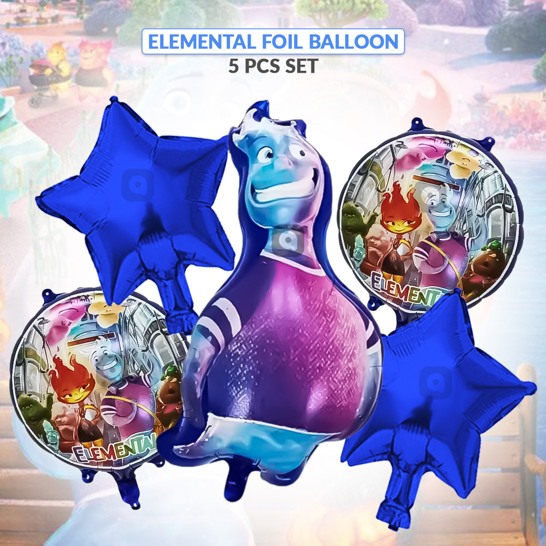 Elemental 5 Pcs Foil Balloon Set | Themed Party Balloons by Ardor.ae
