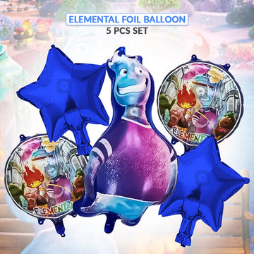 Elemental 5 Pcs Foil Balloon Set | Themed Party Balloons by Ardor.ae