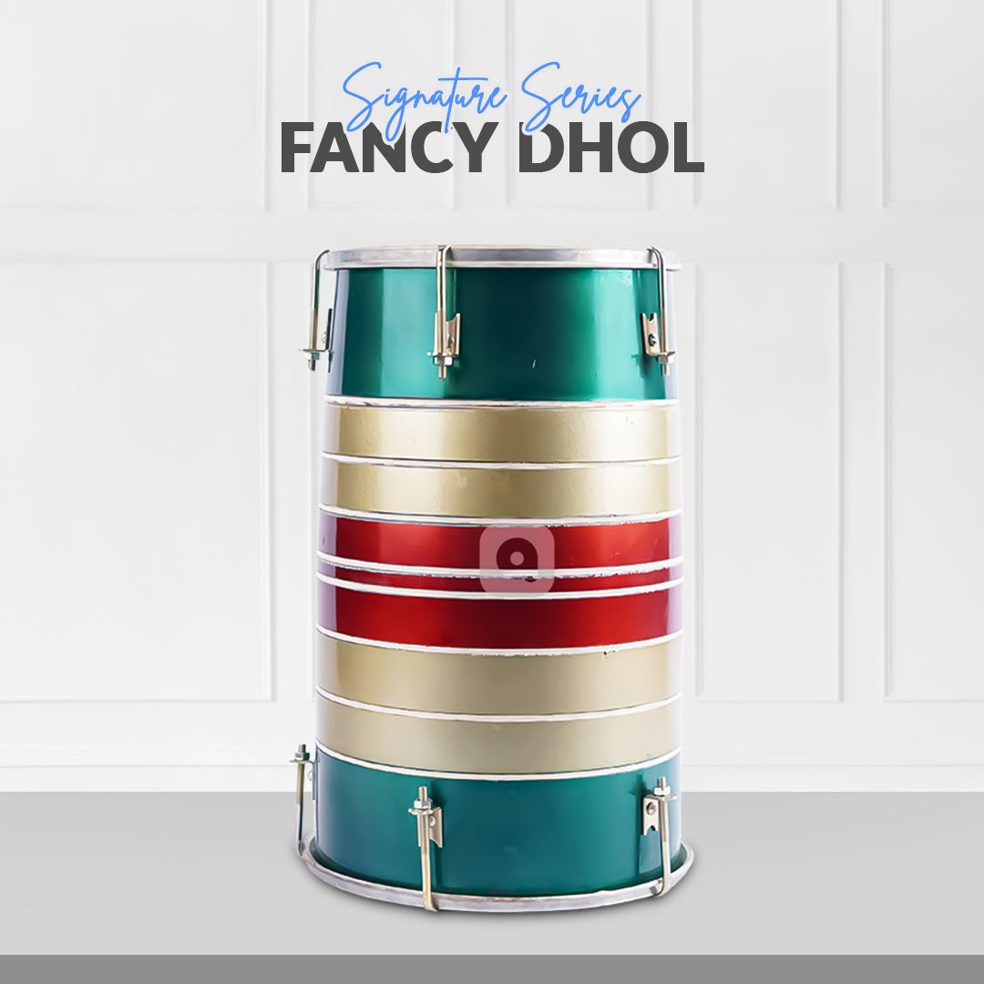 Fancy Wooden Dhol – Traditional Wedding Musical Instrument for Mehndi, Mayoun & Cultural Events in UAE