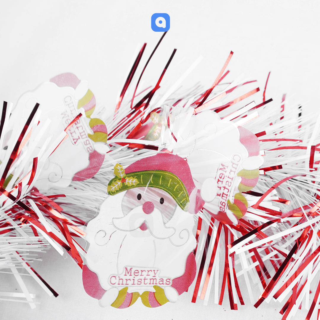 🎅 Christmas Tinsel Garland Wreath