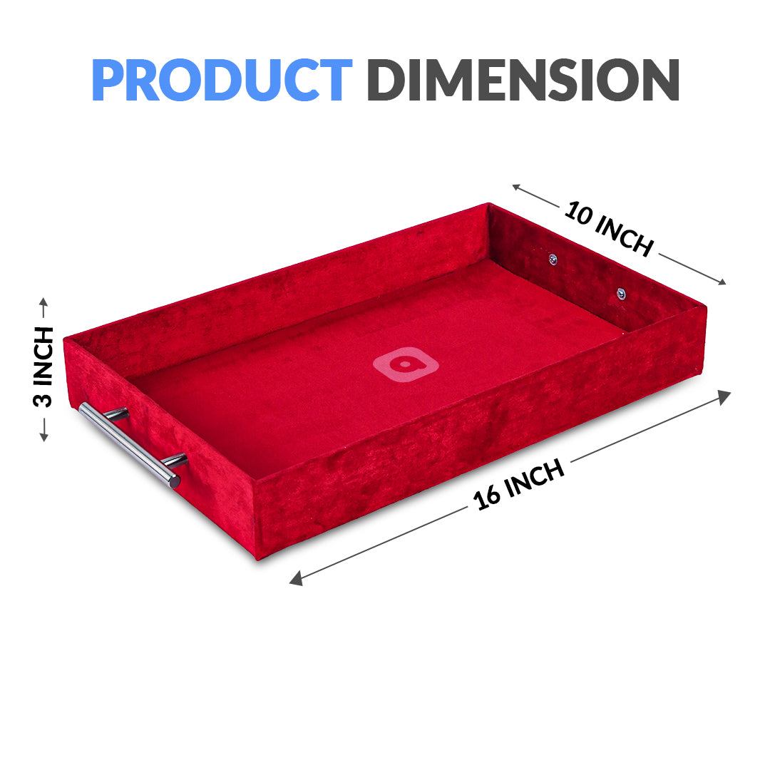 Set of 2 - Luxury Velvet Basket Tray Set for Wedding & Engagement Gifts – Ardor UAE