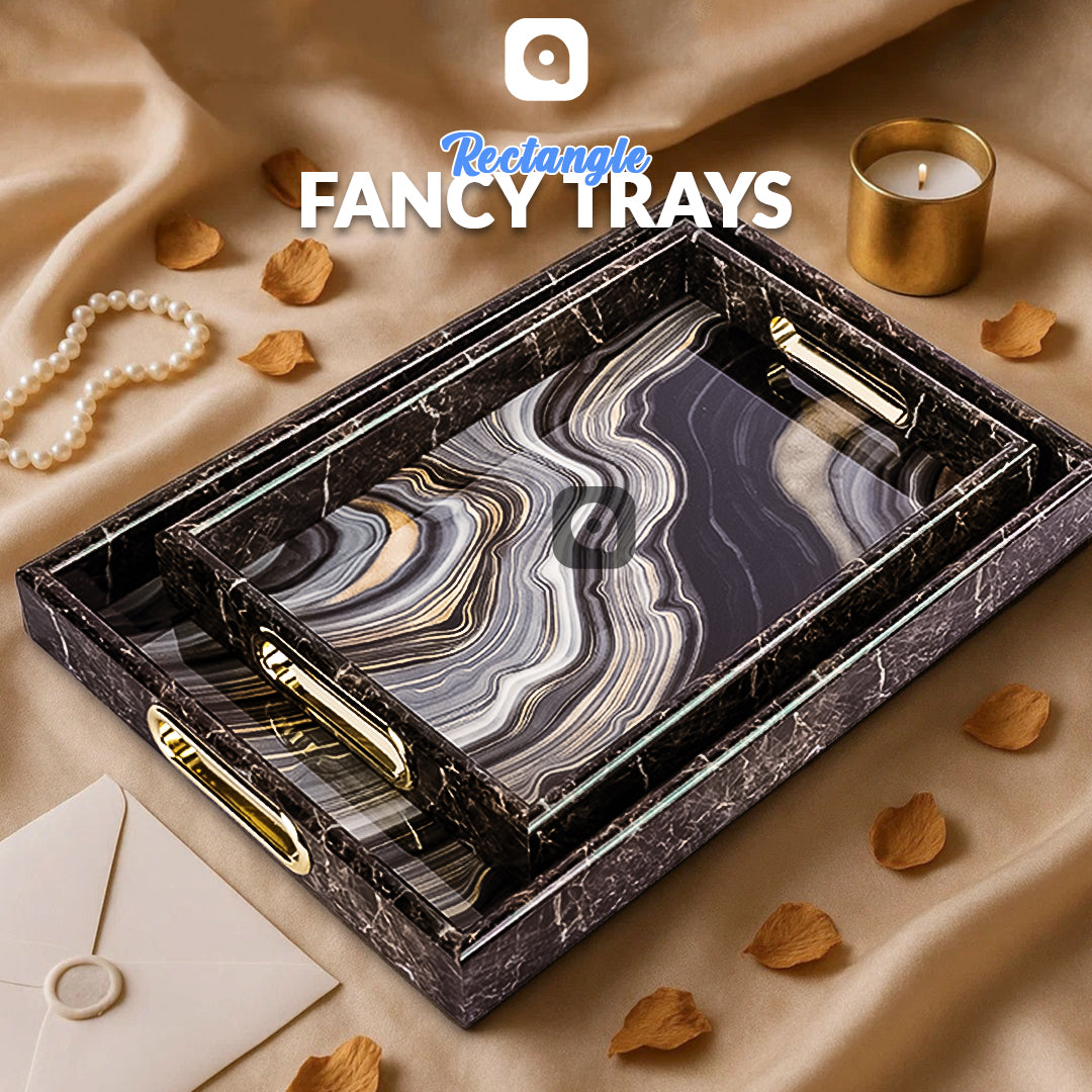 Rectangle Fancy Serving Trays – Decorative Multipurpose Tray
