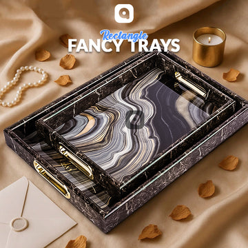 Rectangle Fancy Serving Trays – Decorative Multipurpose Tray