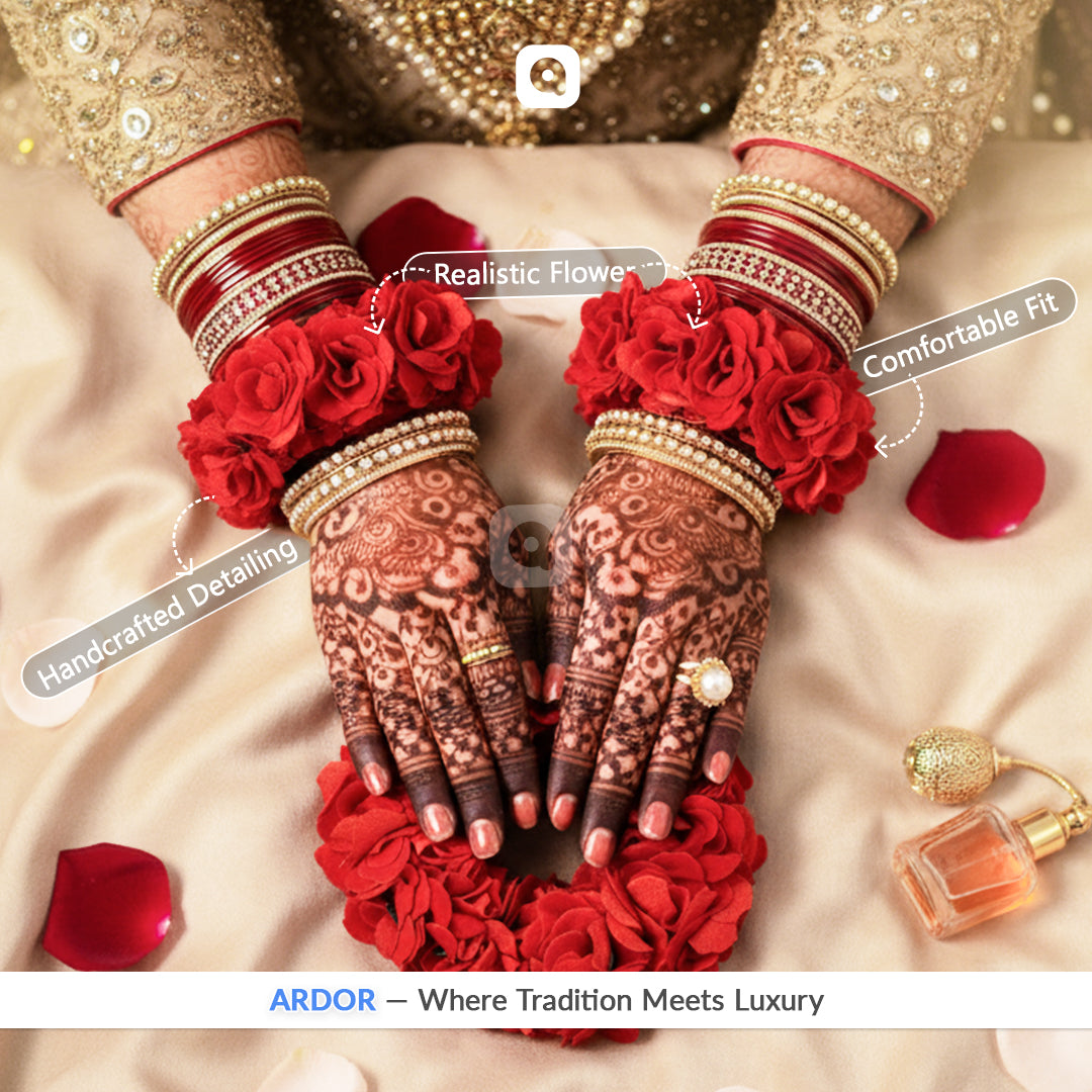 Artificial Hand Flower Gajray – Wedding & Mehndi Accessories UAE