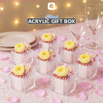 Pack of 12 – Acrylic Nikkah Bid Boxes for Wedding & Engagement Events