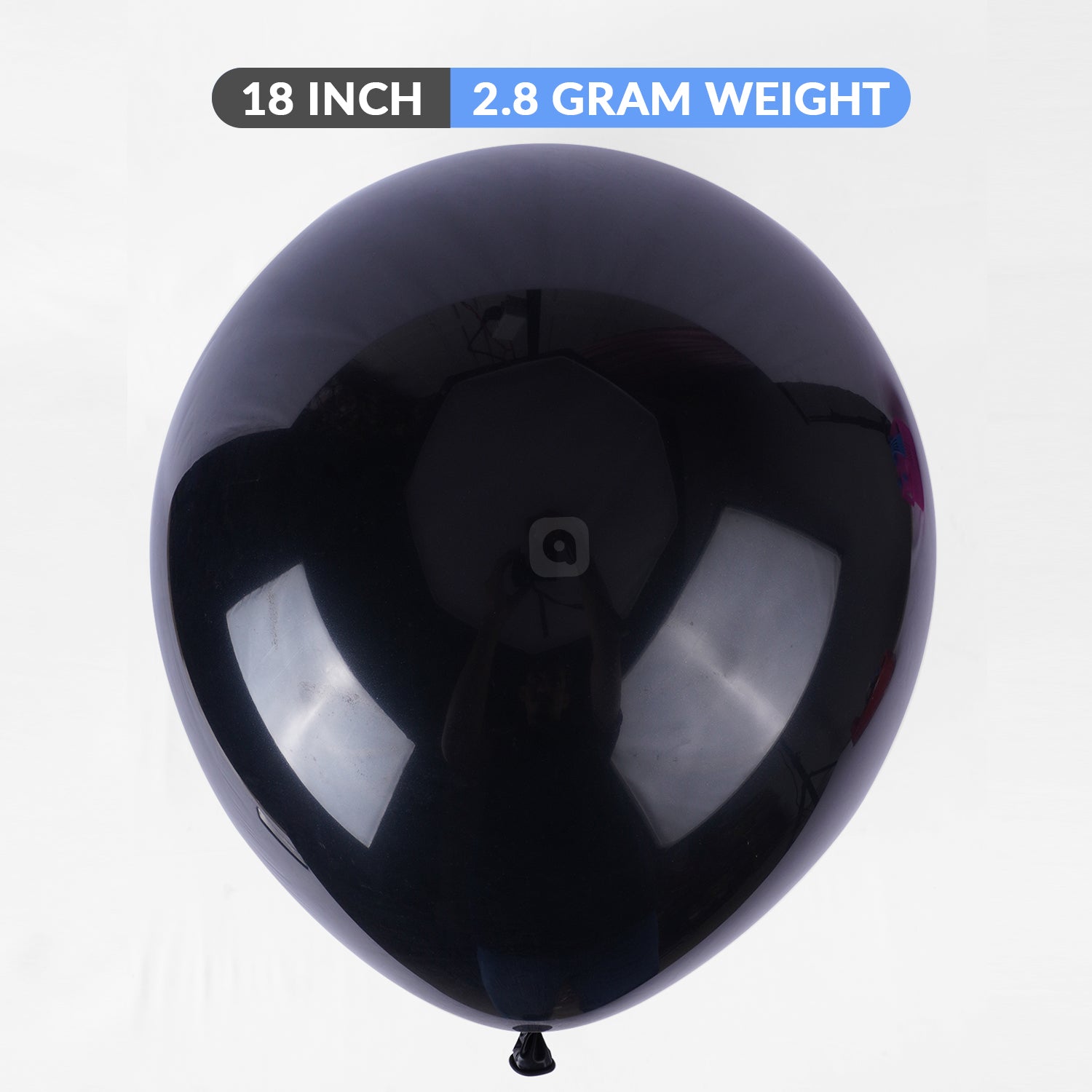 Pack of 50 - Black 18 Inch Latex Balloon - Ardor