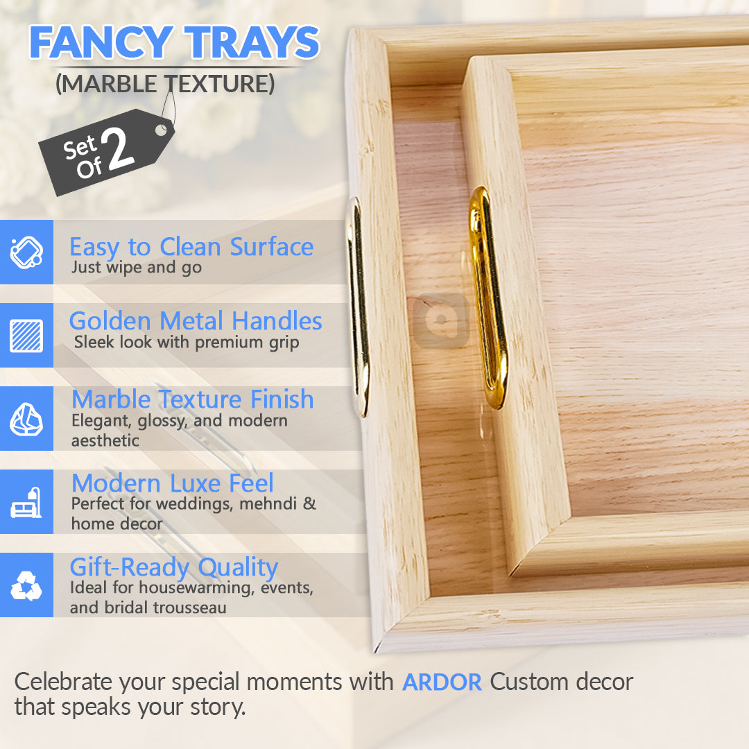 Rectangle Fancy Serving Trays – Decorative Multipurpose Tray