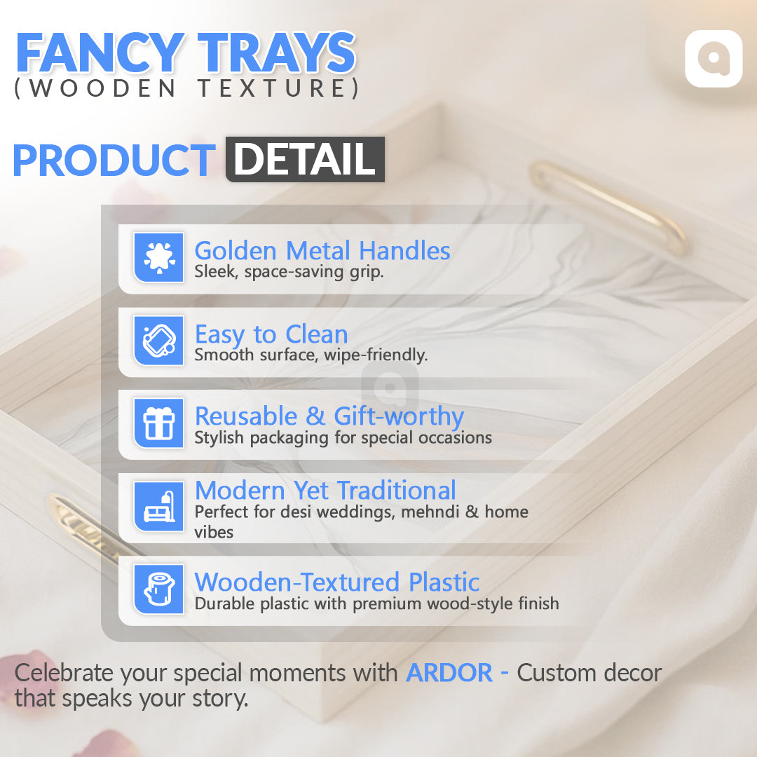 Rectangle Fancy Serving Trays – Decorative Multipurpose Tray