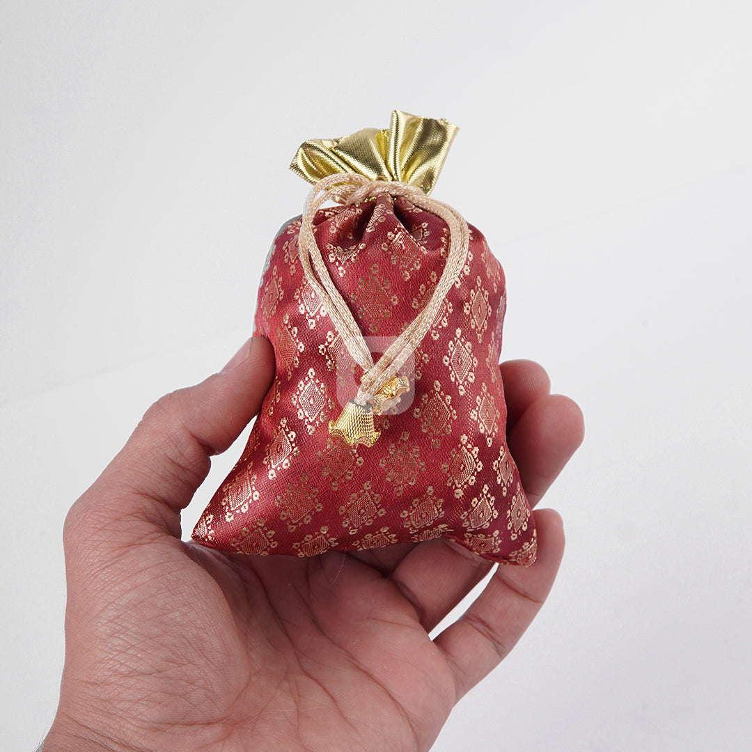 Multi Colors Jamawar fabric Pouches for Nikkah & Wedding - Ardor UAE