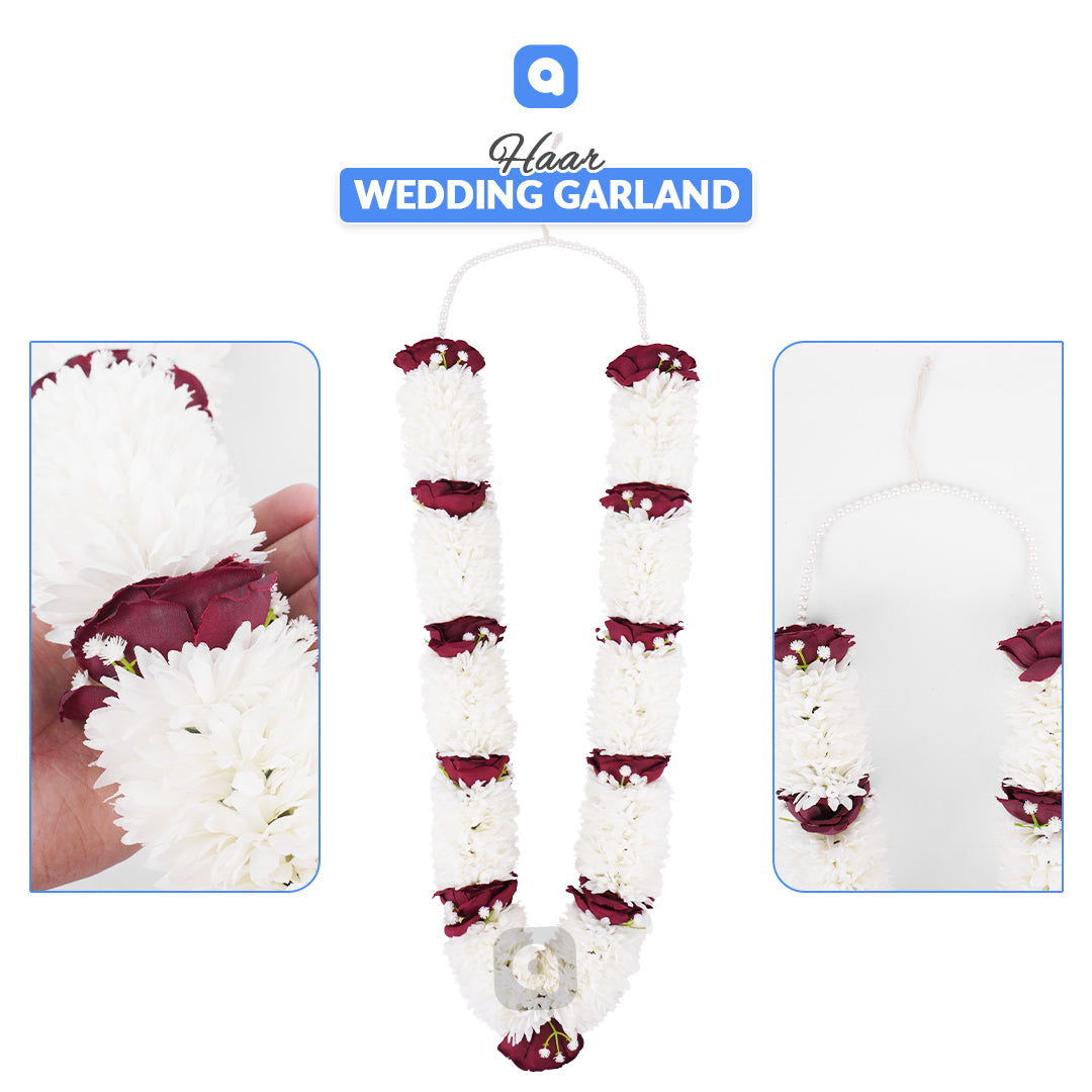 Traditional Wedding Haar Varmala For Nikkah Maiyun Mehndi, Shadi, Vivah Couple Garland Set Bride & Groom South Asian Culture Celebration