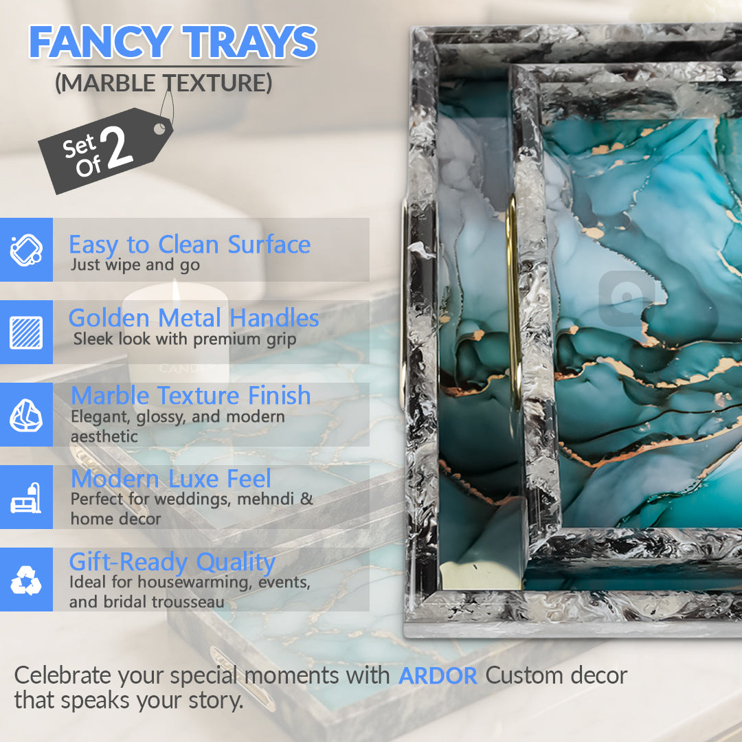Rectangle Fancy Serving Trays – Decorative Multipurpose Tray