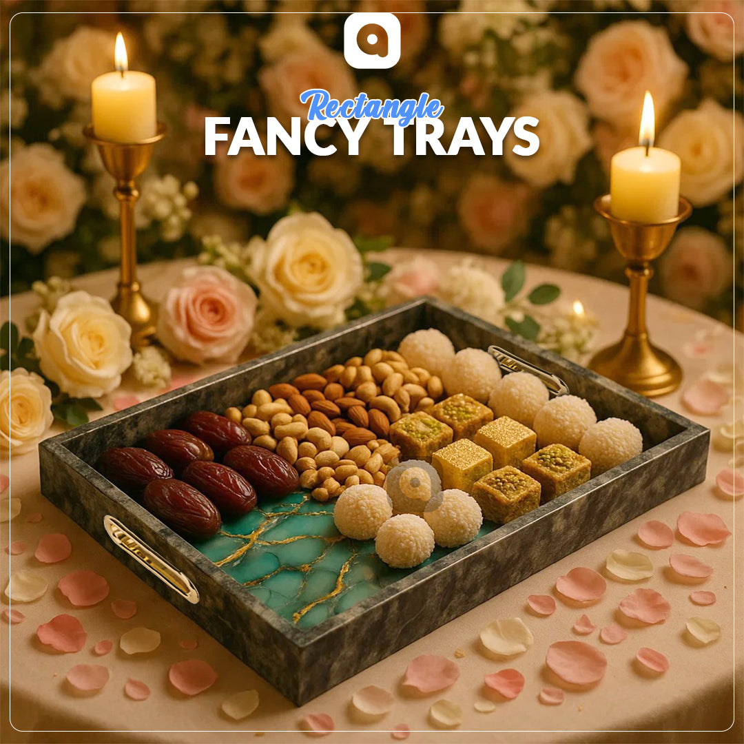 Rectangle Fancy Serving Trays – Decorative Multipurpose Tray