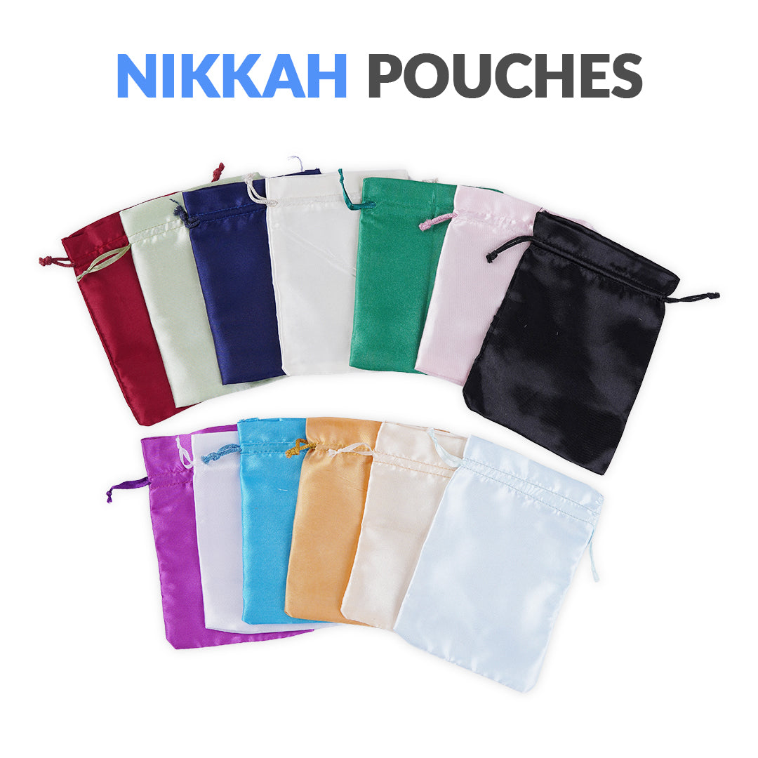 Multi-Color Satin Pouches for Nikkah & Wedding - Ardor UAE