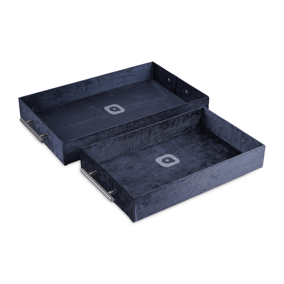 Set of 2 - Luxury Velvet Basket Tray Set for Wedding & Engagement Gifts – Ardor UAE