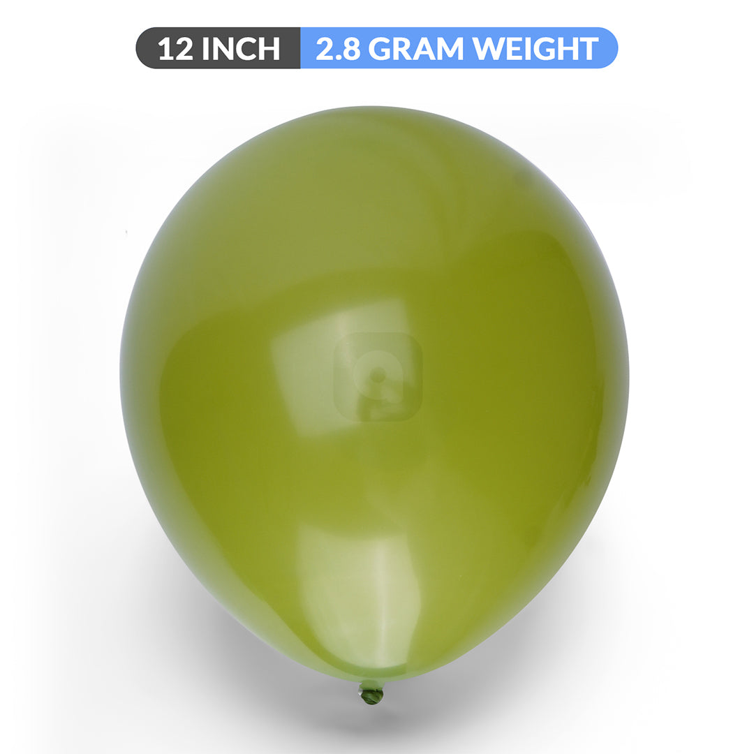 Pack of 100 Olive green latex Balloon - Ardor UAE