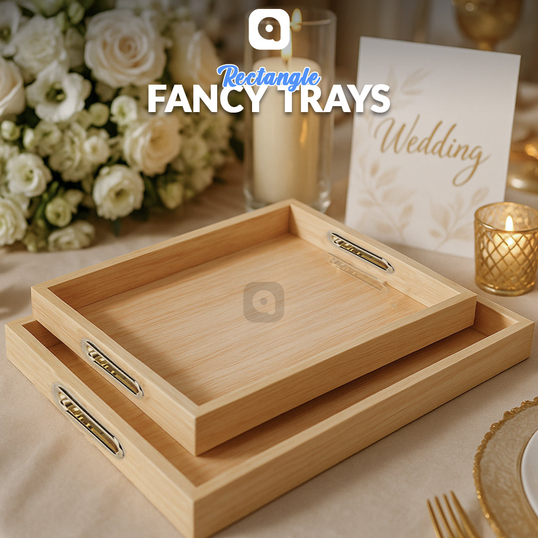 Rectangle Fancy Serving Trays – Decorative Multipurpose Tray