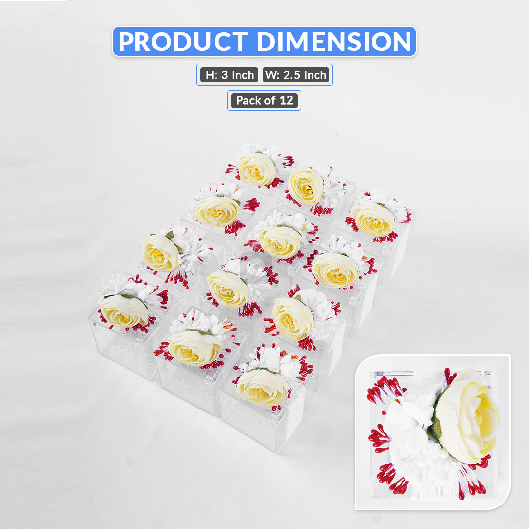 Pack of 12 – Acrylic Nikkah Bid Boxes for Wedding & Engagement Events