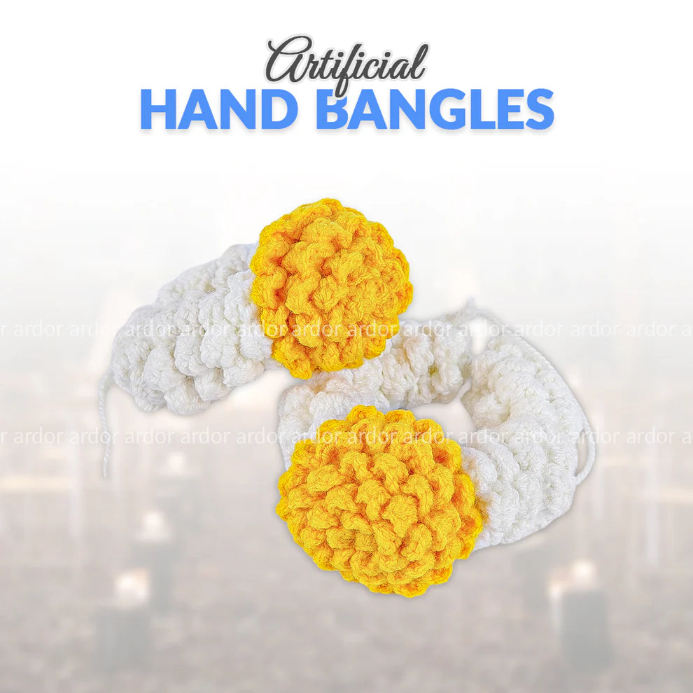 Artificial Flower Hand Bangles Pair