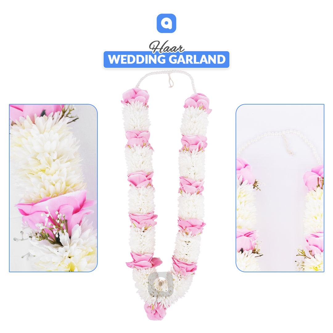 Traditional Wedding Haar Varmala For Nikkah Maiyun Mehndi, Shadi, Vivah Couple Garland Set Bride & Groom South Asian Culture Celebration