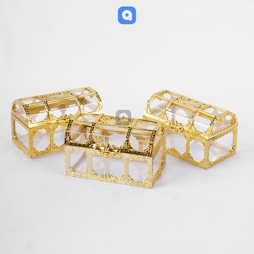Pack of 12 – Acrylic Treasure Boxes for Wedding & Party Favors