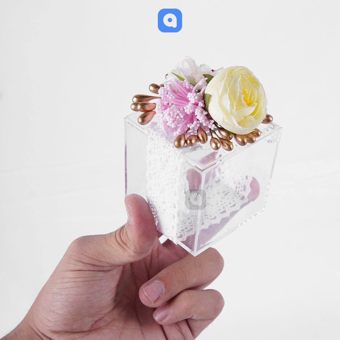 Pack of 12 – Acrylic Nikkah Bid Boxes for Wedding & Engagement Events