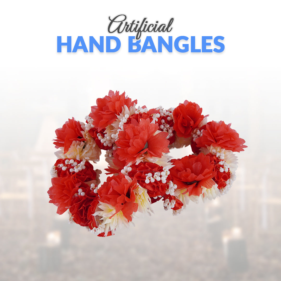 2 Pcs Artificial Flower Multi Color  Hand Bangles - Ardor UAE