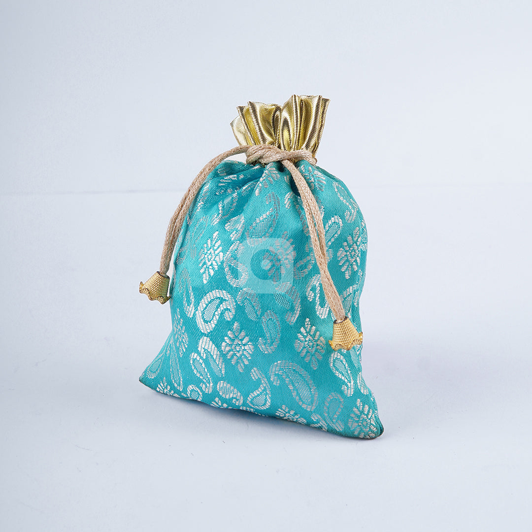 Multi Colors Jamawar fabric Pouches for Nikkah & Wedding - Ardor UAE