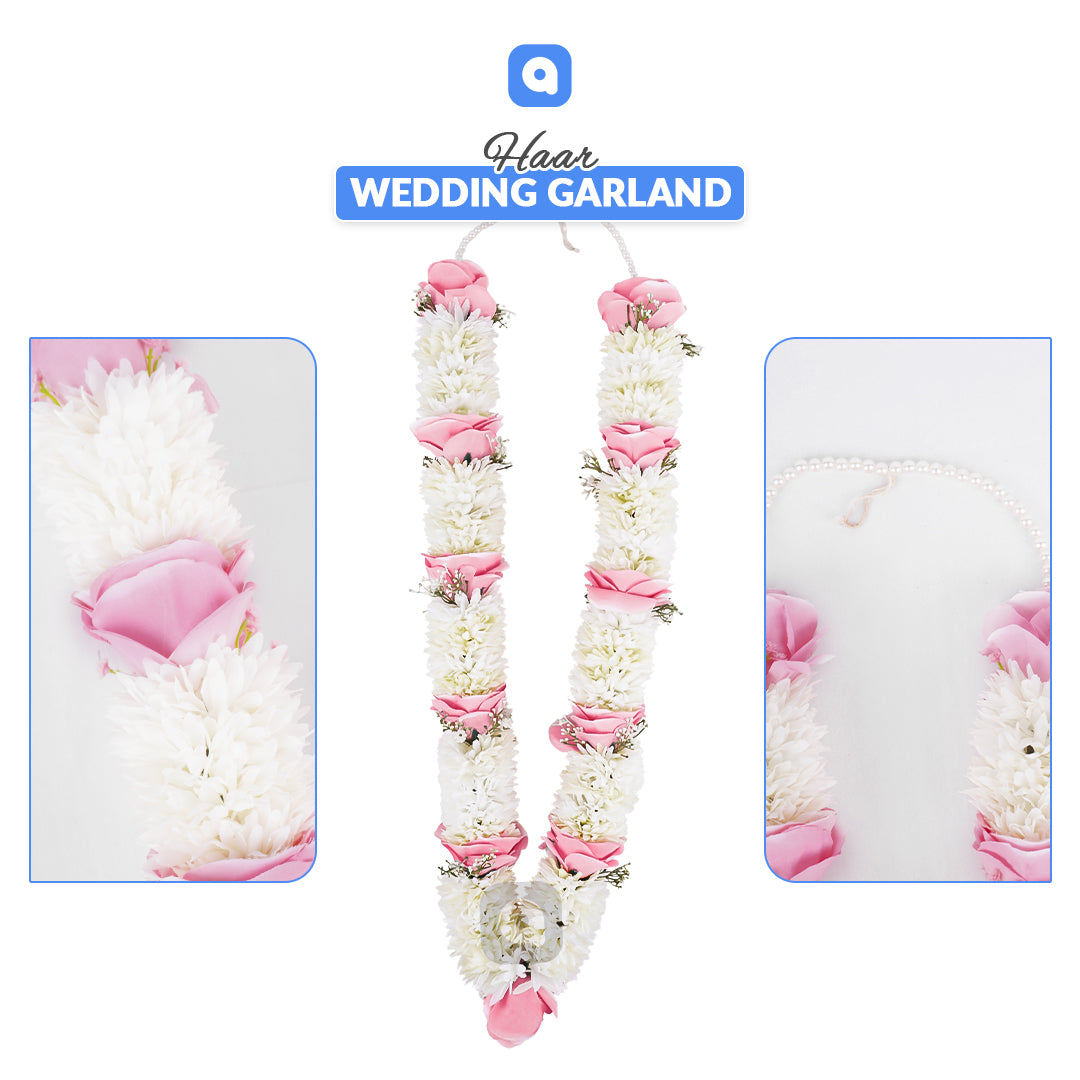 Traditional Wedding Haar Varmala For Nikkah Maiyun Mehndi, Shadi, Vivah Couple Garland Set Bride & Groom South Asian Culture Celebration