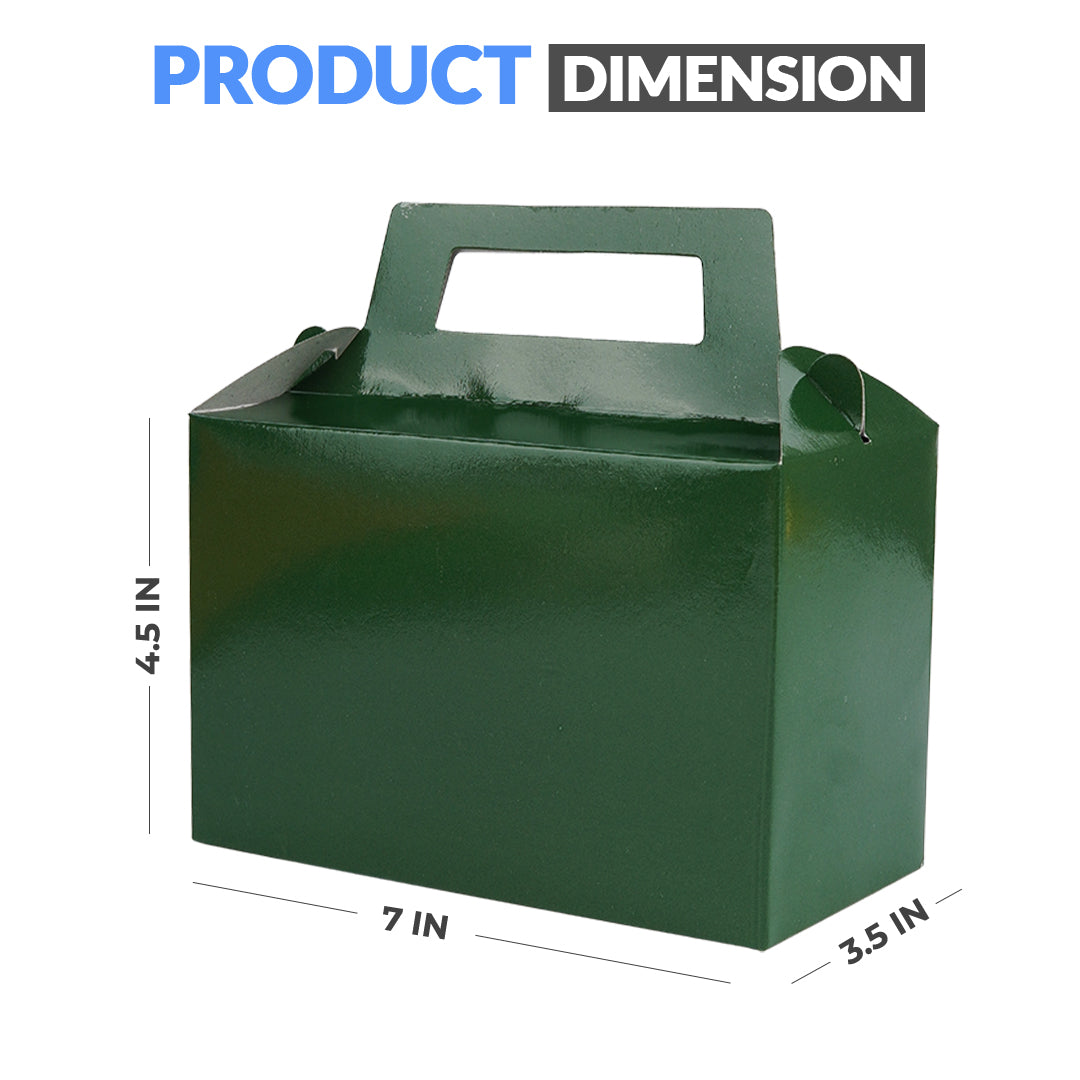 Pack of 10 - Dark Green Color  Goodie Boxes - Wedding, Party & Gift Packaging – Ardor UAE
