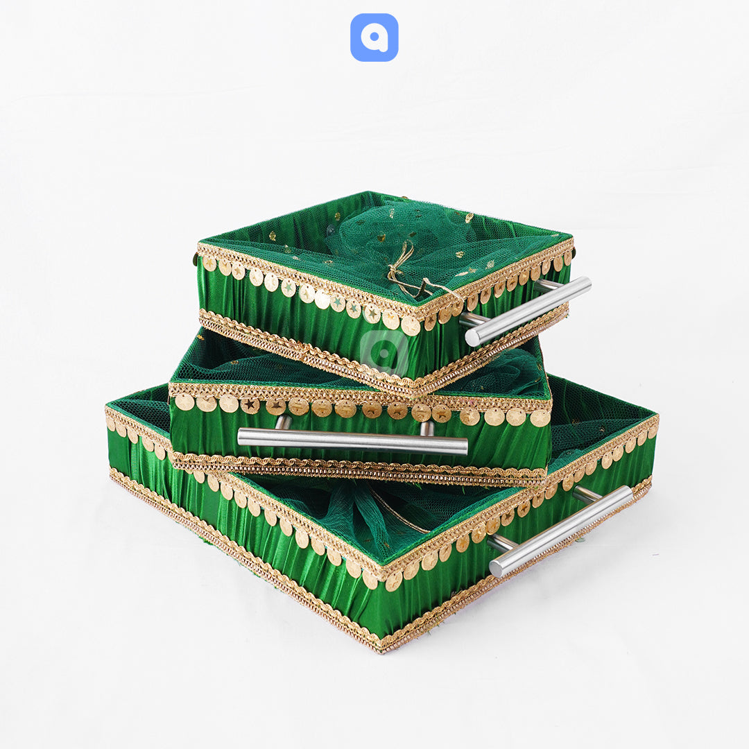 Square Satin Decorative Trays – Ideal for Weddings, Events & Gifting - Ardor UAE