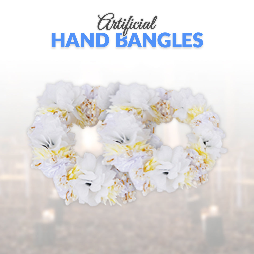 2 Pcs Artificial Flower Multi Color  Hand Bangles - Ardor UAE