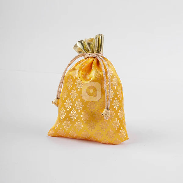 Pack of 50 Multi Color Jamawar Fabric Nikkah Pouches