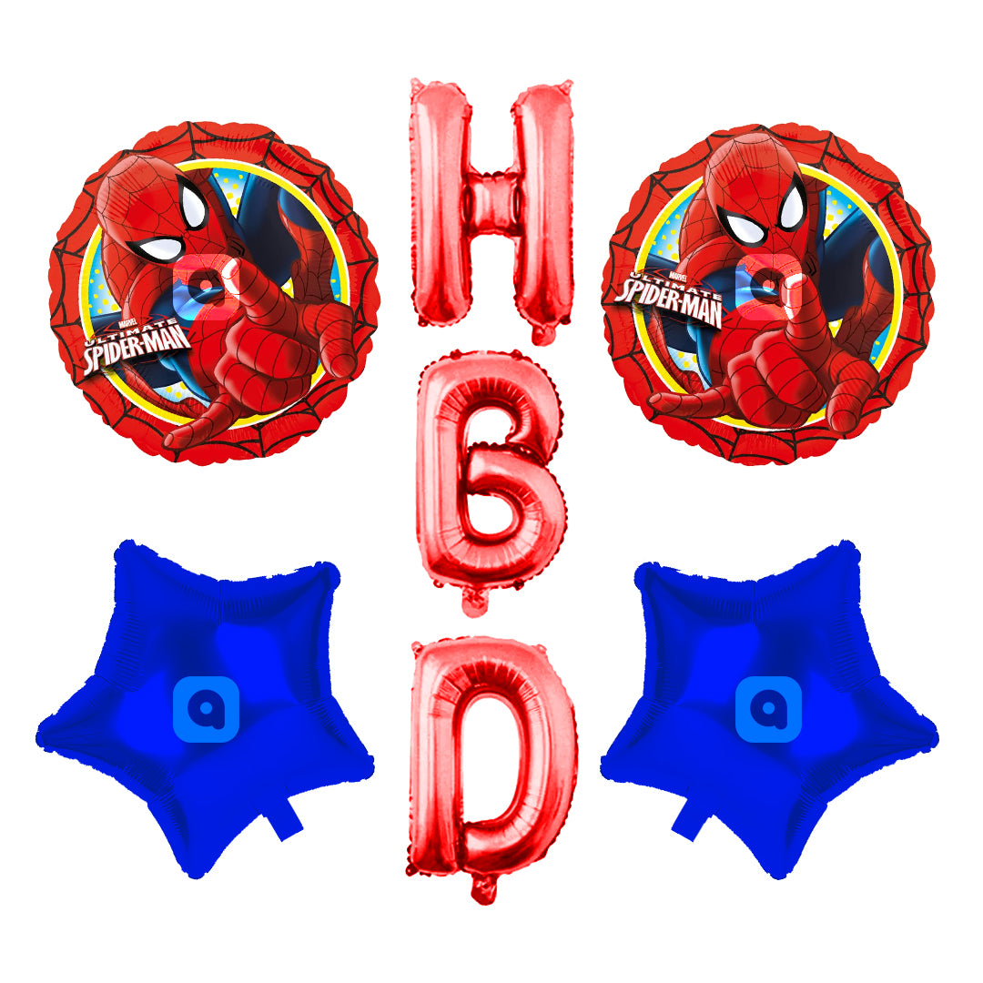 HBD Foil Balloons - 7 pcs foil balloons Set - Ardor UAE