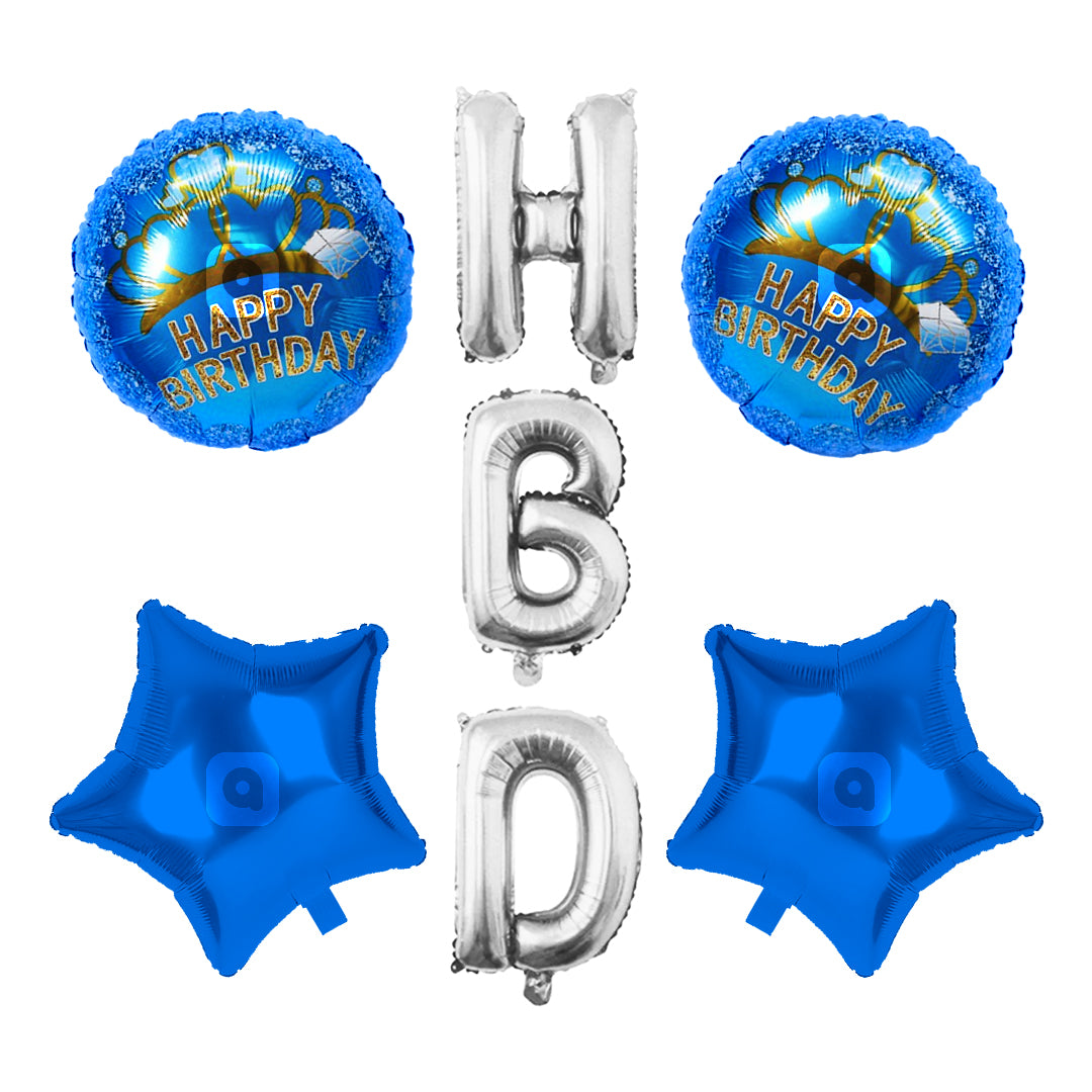 HBD Foil Balloons - 7 pcs Set - Ardor UAE