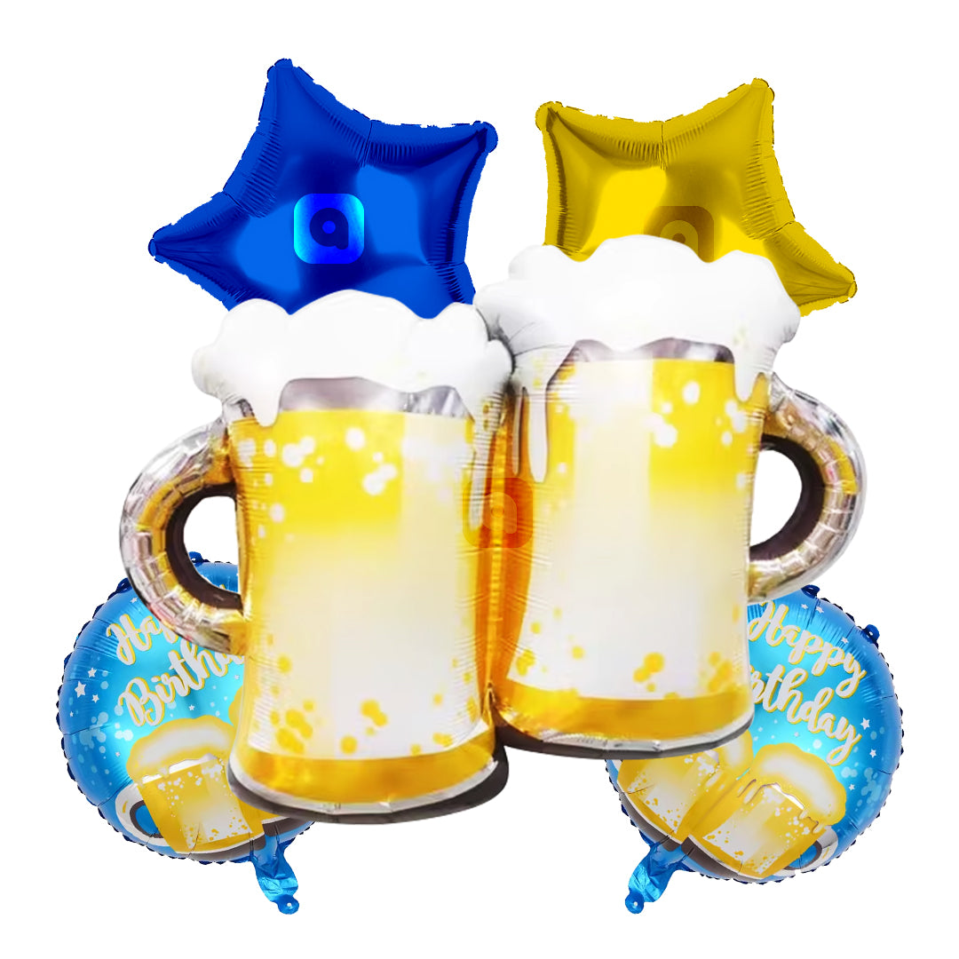 Beer Foil balloons - 5 pcs foil Balloons Set