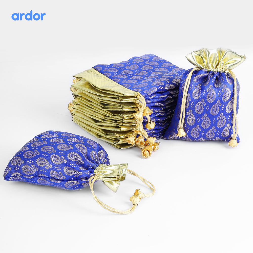 Multi Colors Jamawar fabric Pouches for Nikkah & Wedding - Ardor UAE