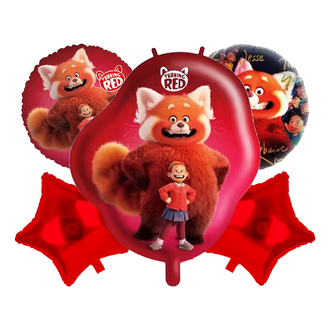 Turning Red Foil Balloon - 5 Pcs Set -  Ardor UAE