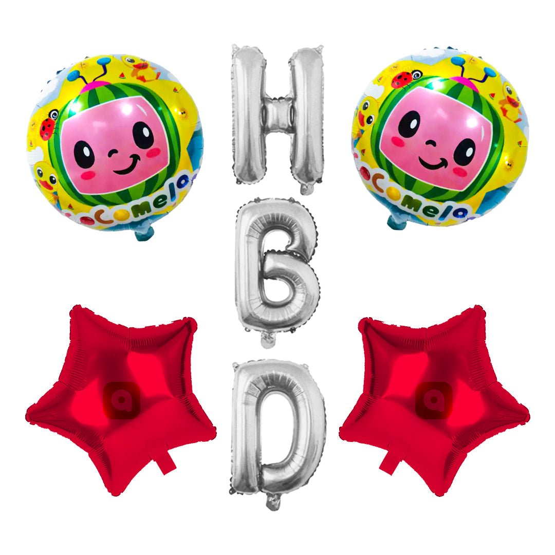 Cocomelon Foil Balloons - 7 pcs Set - Ardor UAE