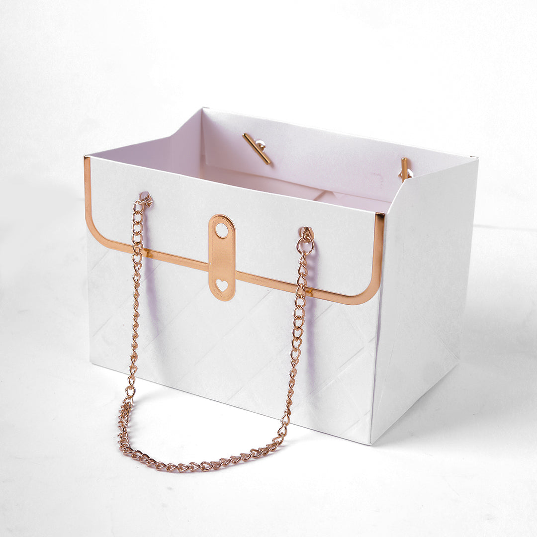 Quilted Flower Gift Boxes with Golden Chains 1 Pcs - Ardor