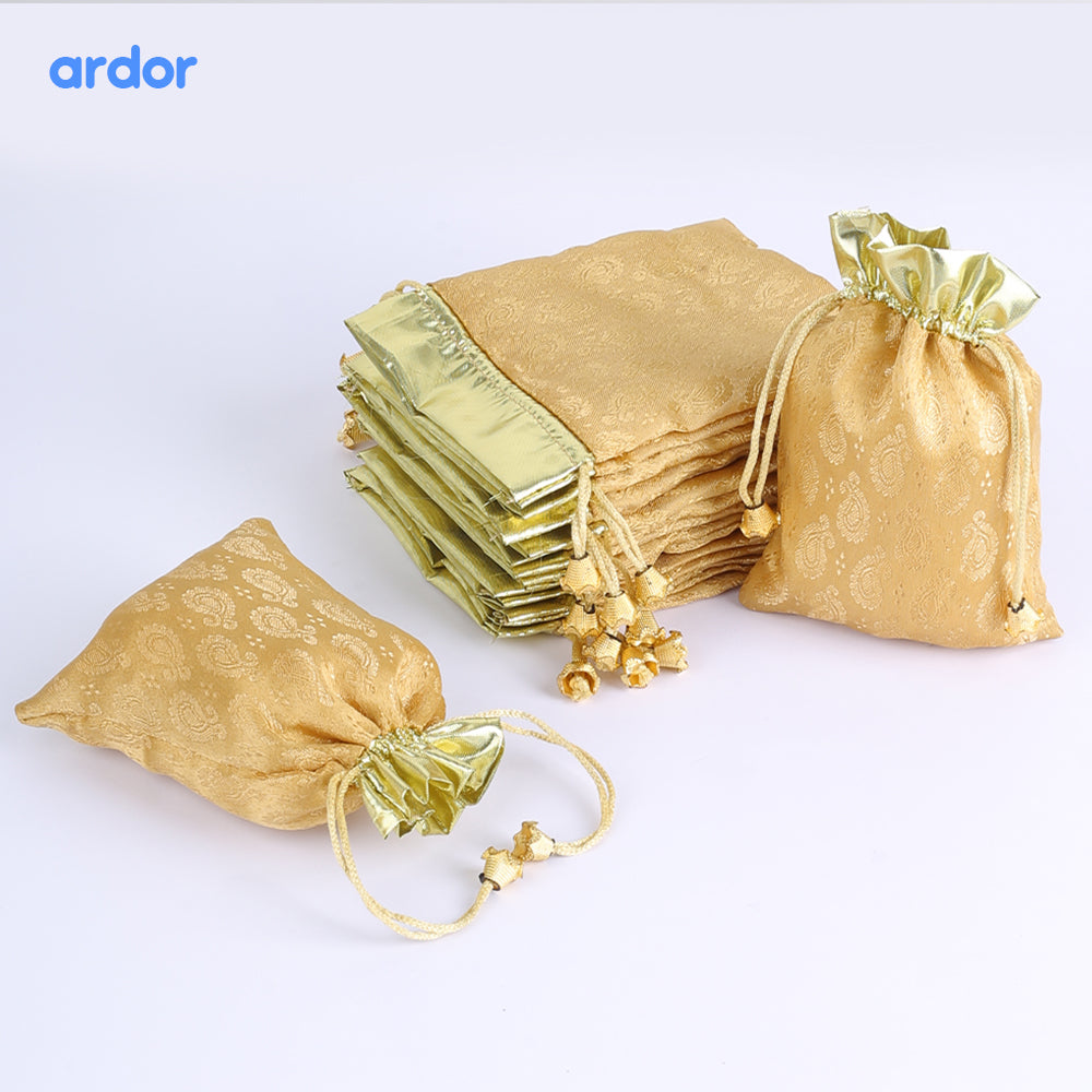Multi Colors Jamawar fabric Pouches for Nikkah & Wedding - Ardor UAE