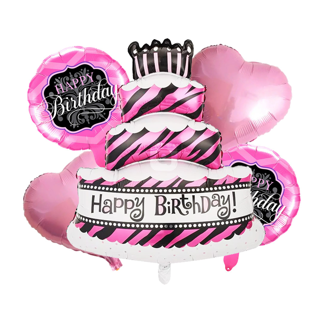 HBD Foil Balloons - 5 pcs Set - Ardor UAE