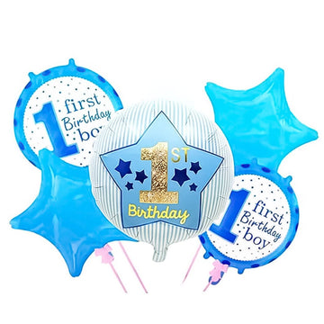 1st Birthday Foil Balloons 5 Pcs set - Ardor UAE