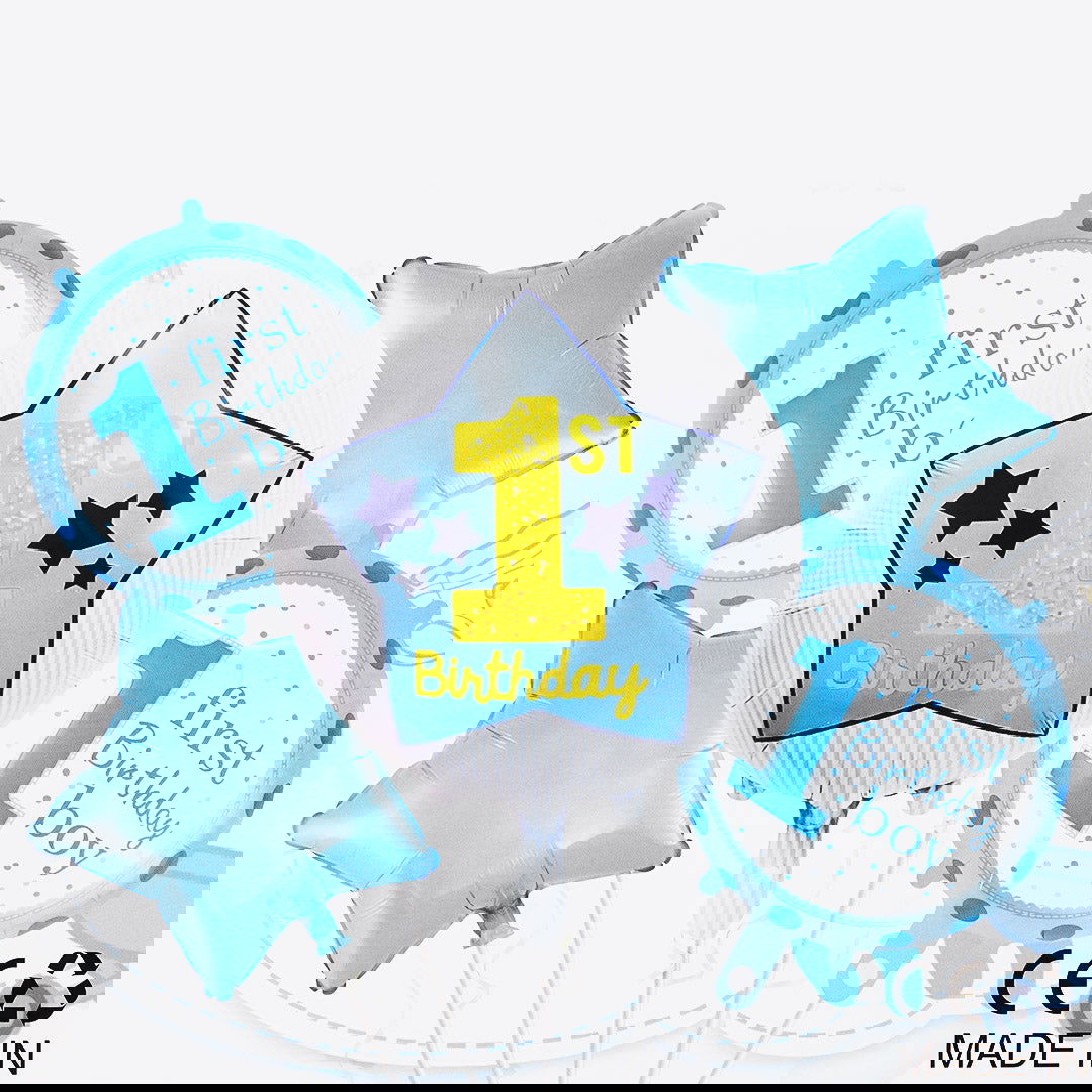 1st Birthday Foil Balloons 5 Pcs set - Ardor UAE